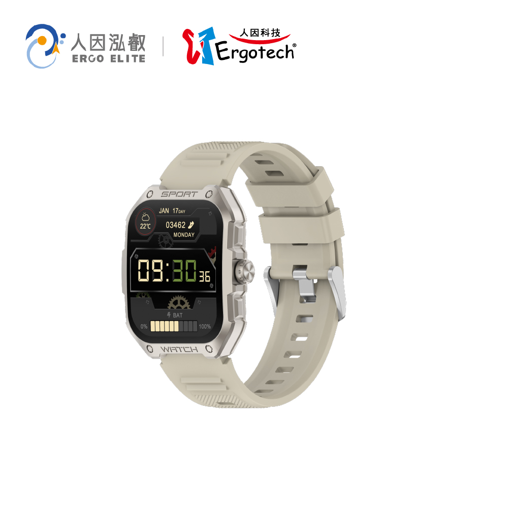 人因SW322 綺跡Ai GPS智慧通話腕錶-奶茶金