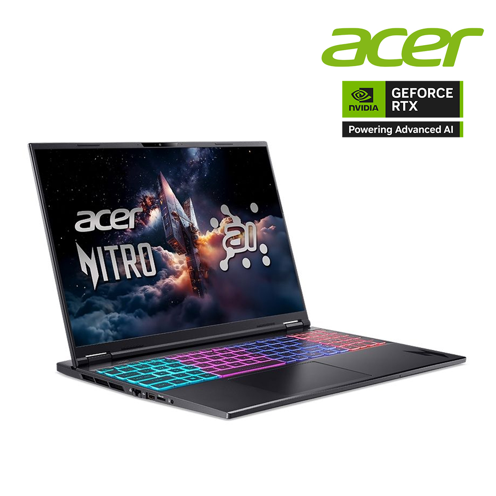 ACER Nitro 16S 電競筆電 黑(記憶體升級) (R7-350/16G+32G/512G SSD/RTX5070Ti/W11)