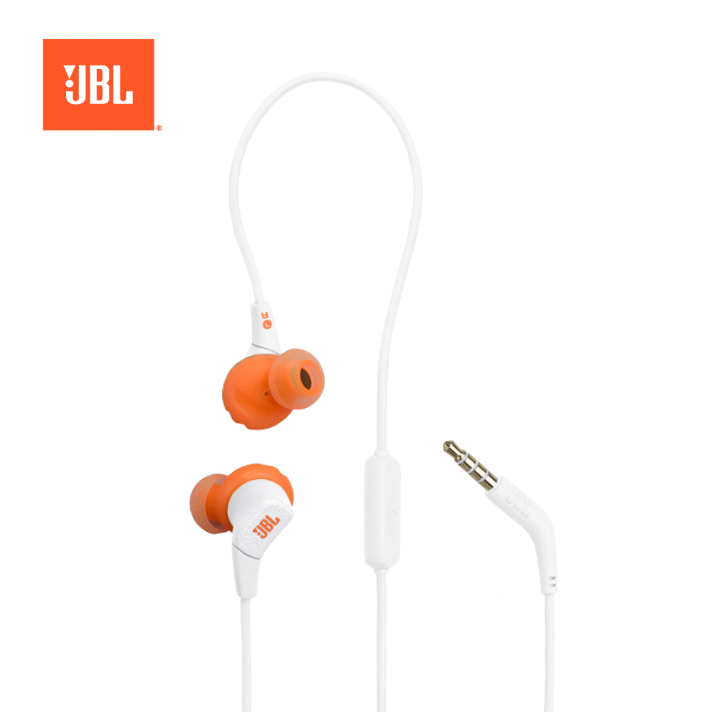 JBL Endurance Run3防水入耳式有線耳機-白