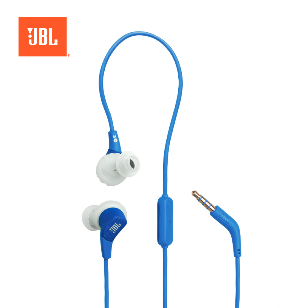 JBL Endurance Run3防水入耳式有線耳機-藍