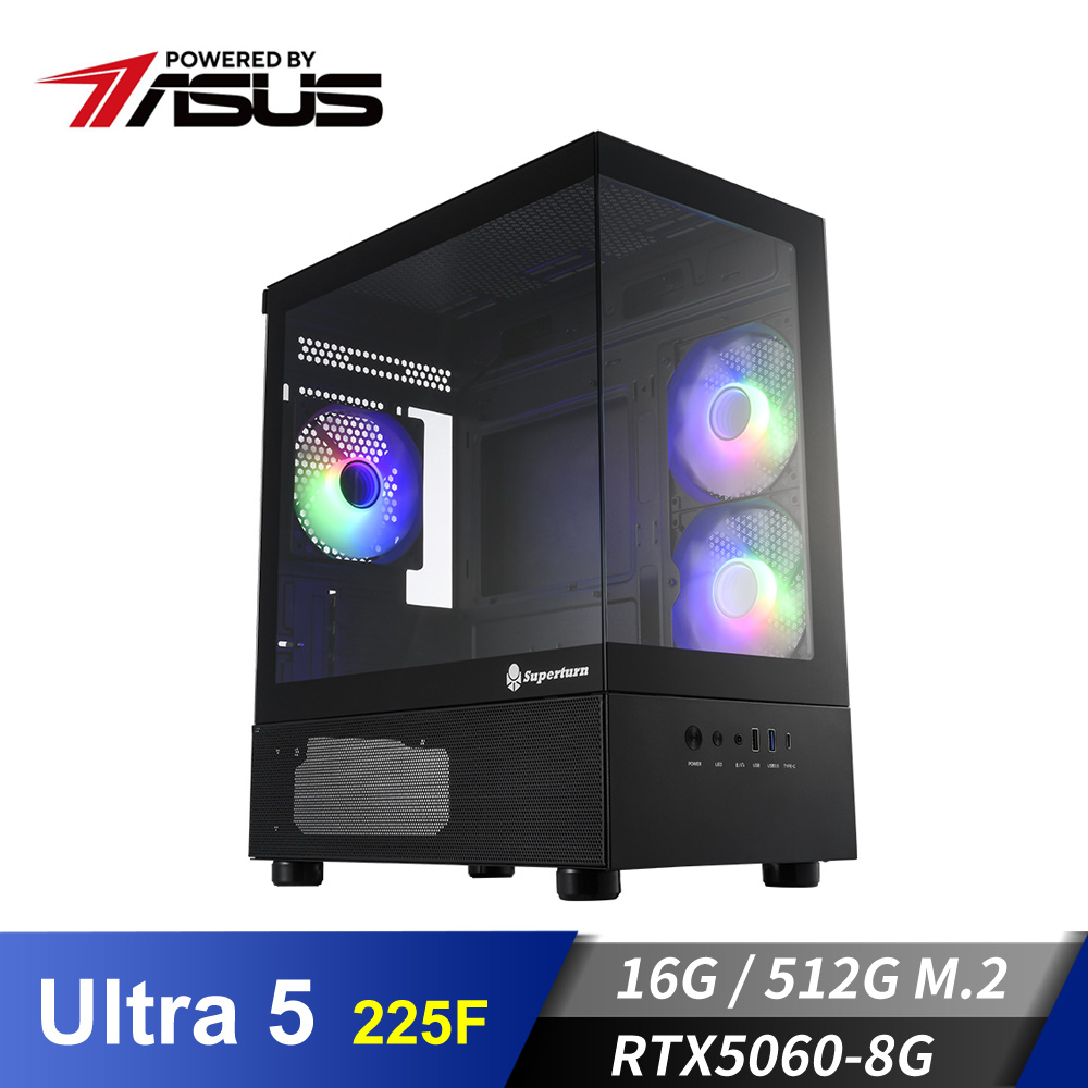 華碩平台[英雄之劍]U5獨顯電腦 (Ultra 5 225F/16G/RTX 5060/512G_M2)