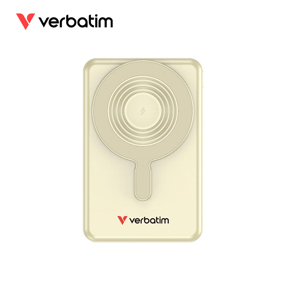 Verbatim 磁吸帶線2C行動電源10000mAh-金