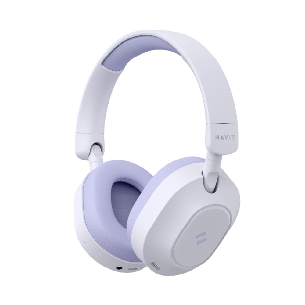 Havit 長續航靜界ANC藍牙耳罩式耳機-紫
