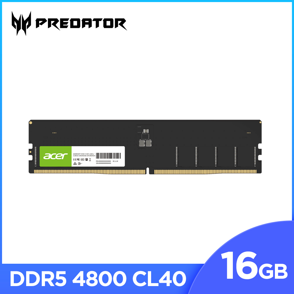 ACER 宏碁 PC-DDR5 4800/16GB桌上型RAM