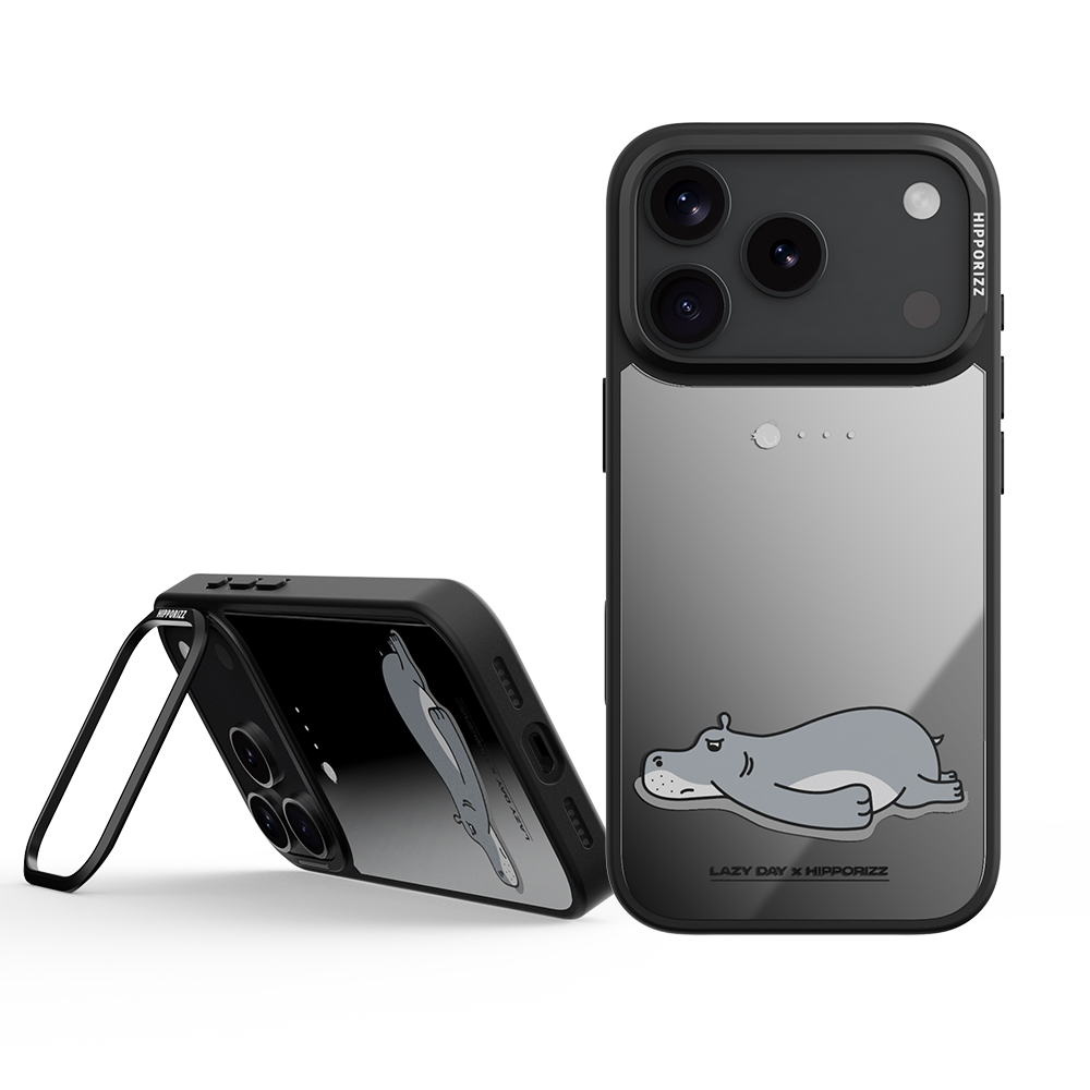 Hipporizz i17 Pro 鏡面磁吸支架殼-厭世