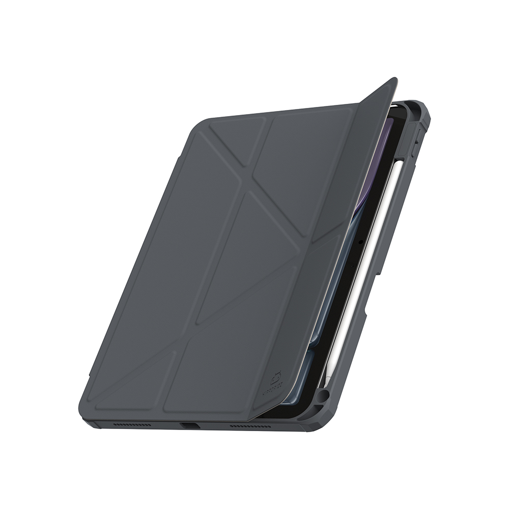 Hipporizz iPad Air 13吋晶透防摔殼-深灰