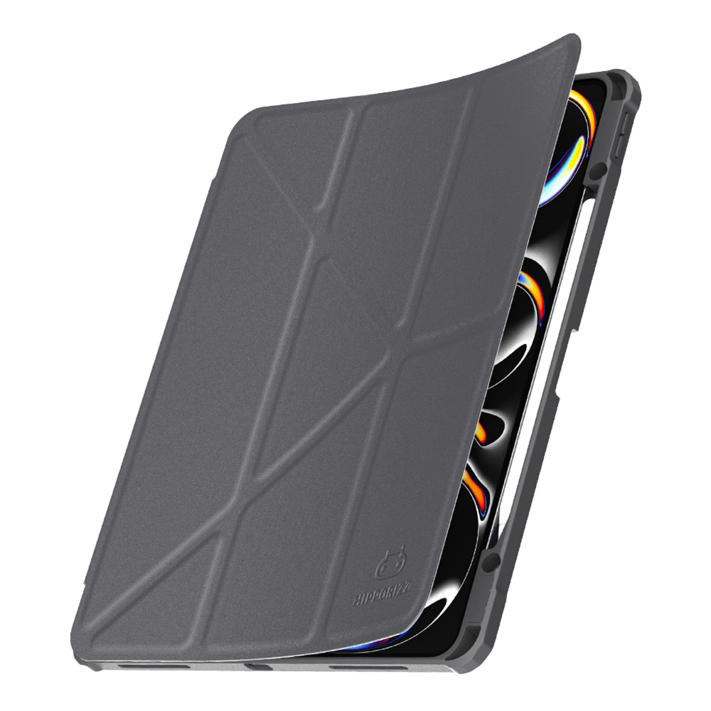 Hipporizz iPad Pro 13吋晶透防摔殼-深灰