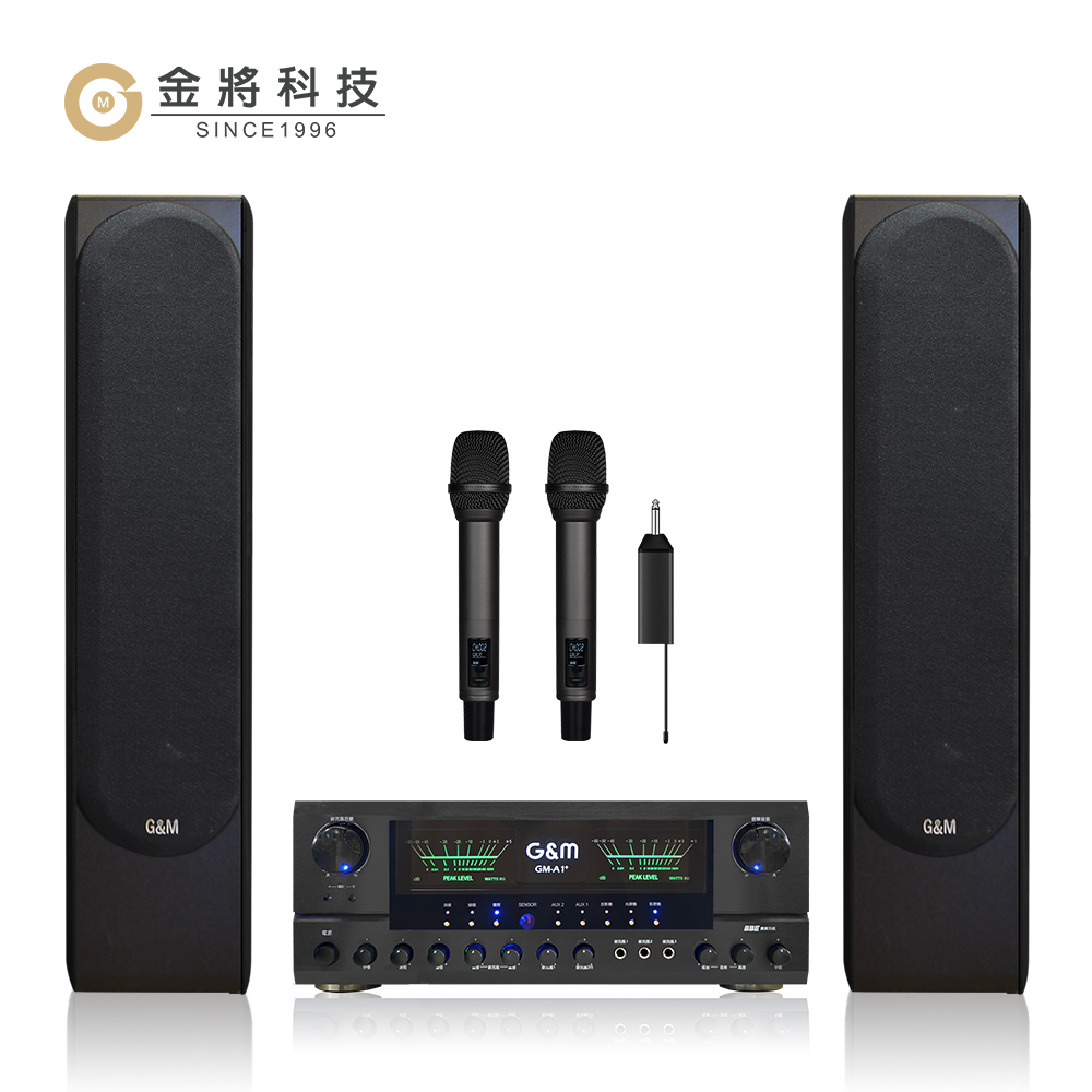 金將 卡拉OK擴大機+麥克風+喇叭組GMA1+GM298+J128
