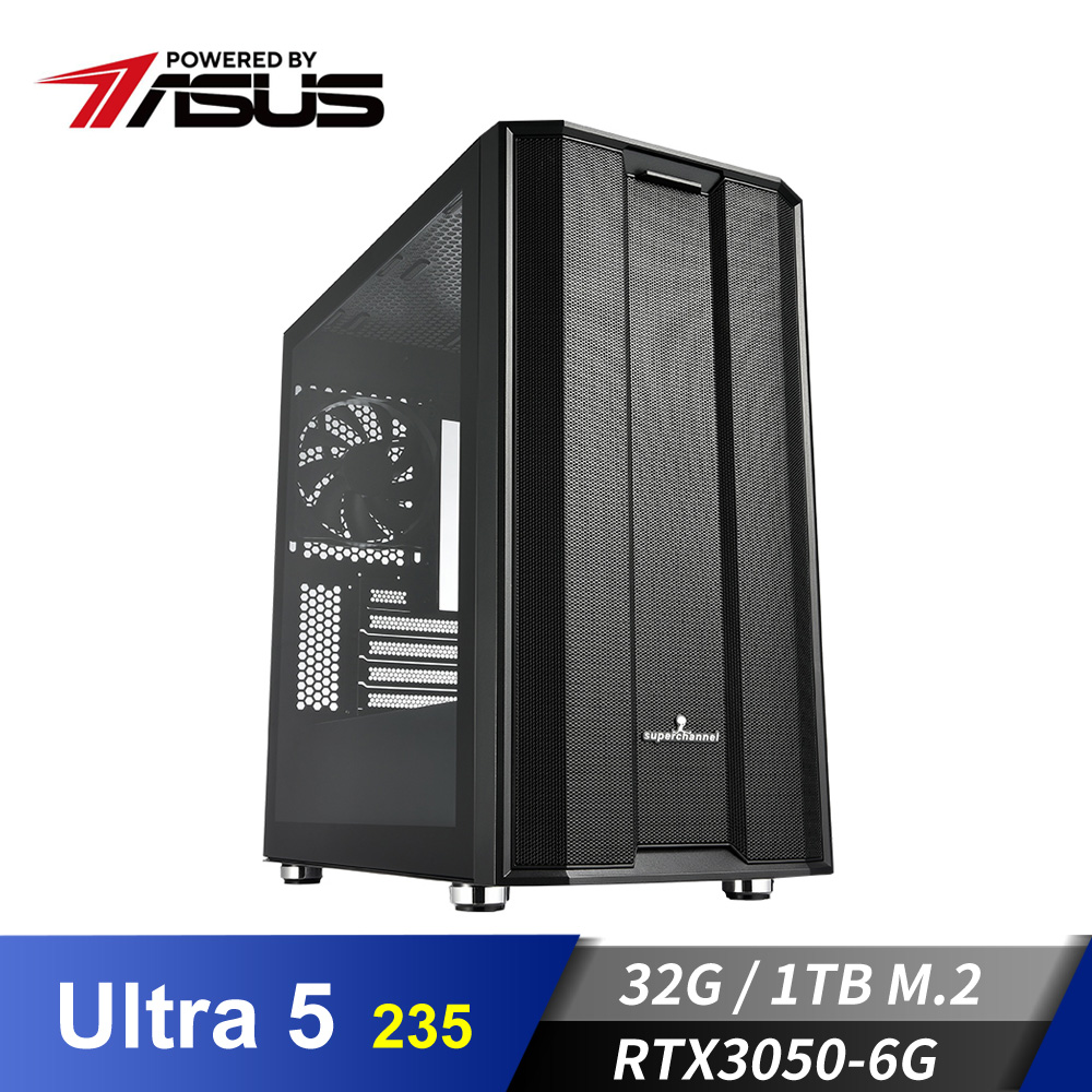 華碩平台[龍馬騎士]U5獨顯電腦 (Ultra 5 235/32G/RTX 3050/1TB_M2)