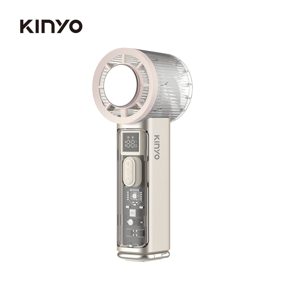 超值2入組 | KINYO 百檔製冷風扇 鈦光米