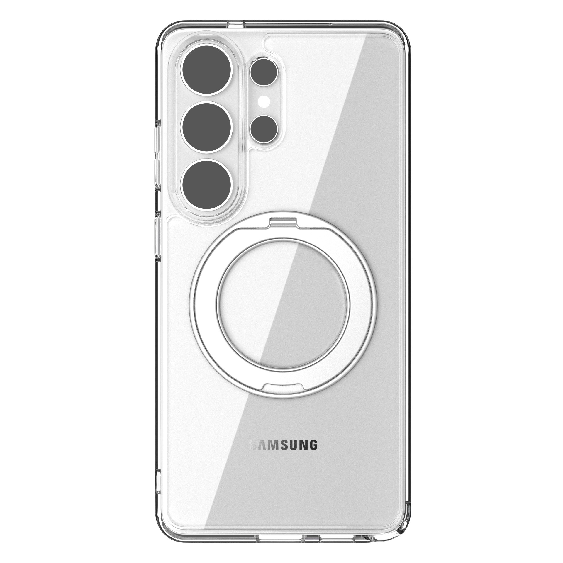 JTL S26 Ultra 磁吸旋轉支架殼-透明