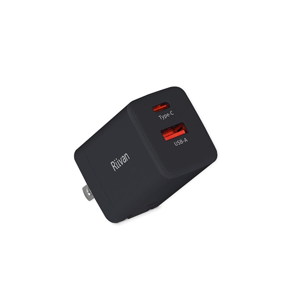 Riivan 35W GaN氮化鎵電源供應器1C1A-黑色