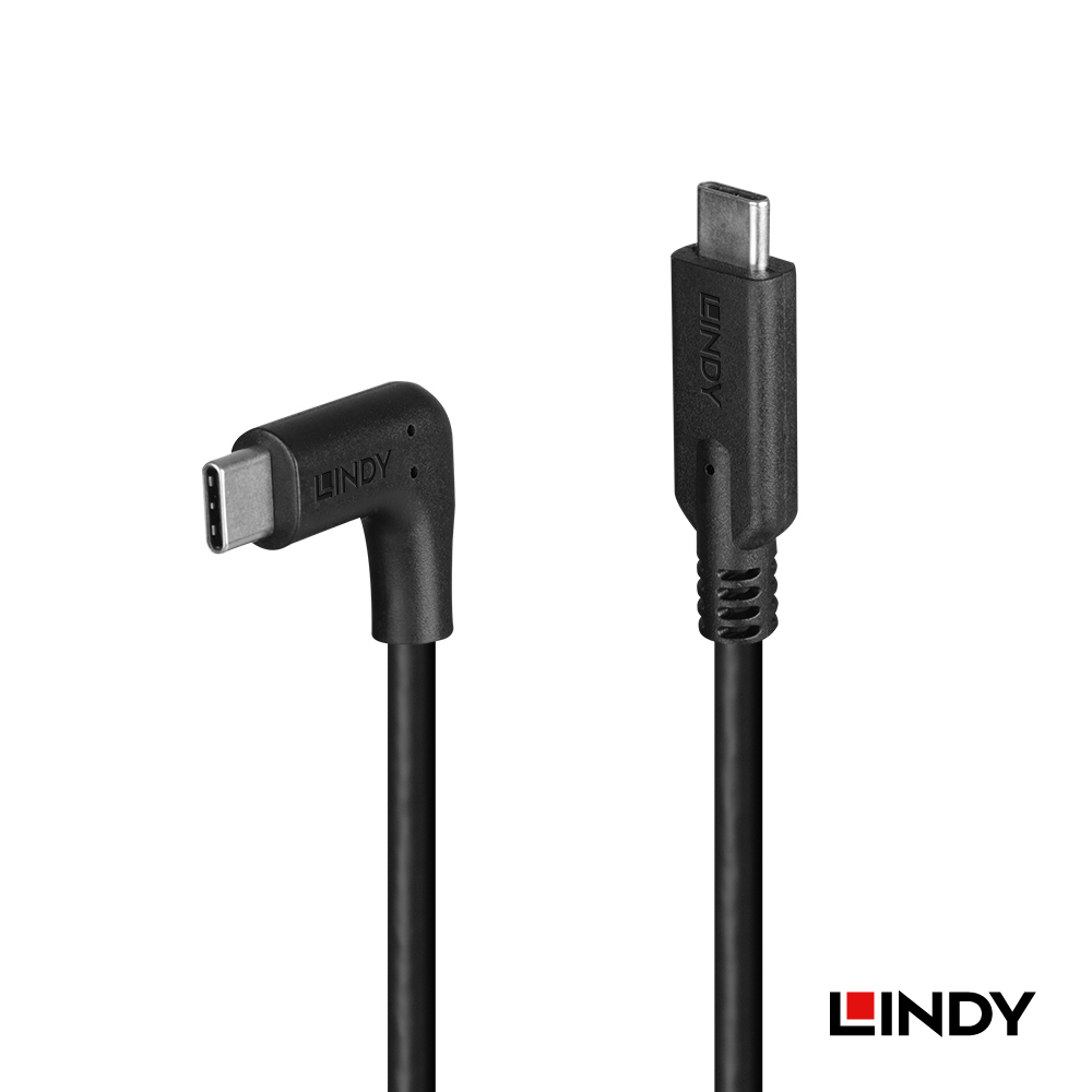 LINDY USB3.2 GEN2 C to C L型傳輸線1M