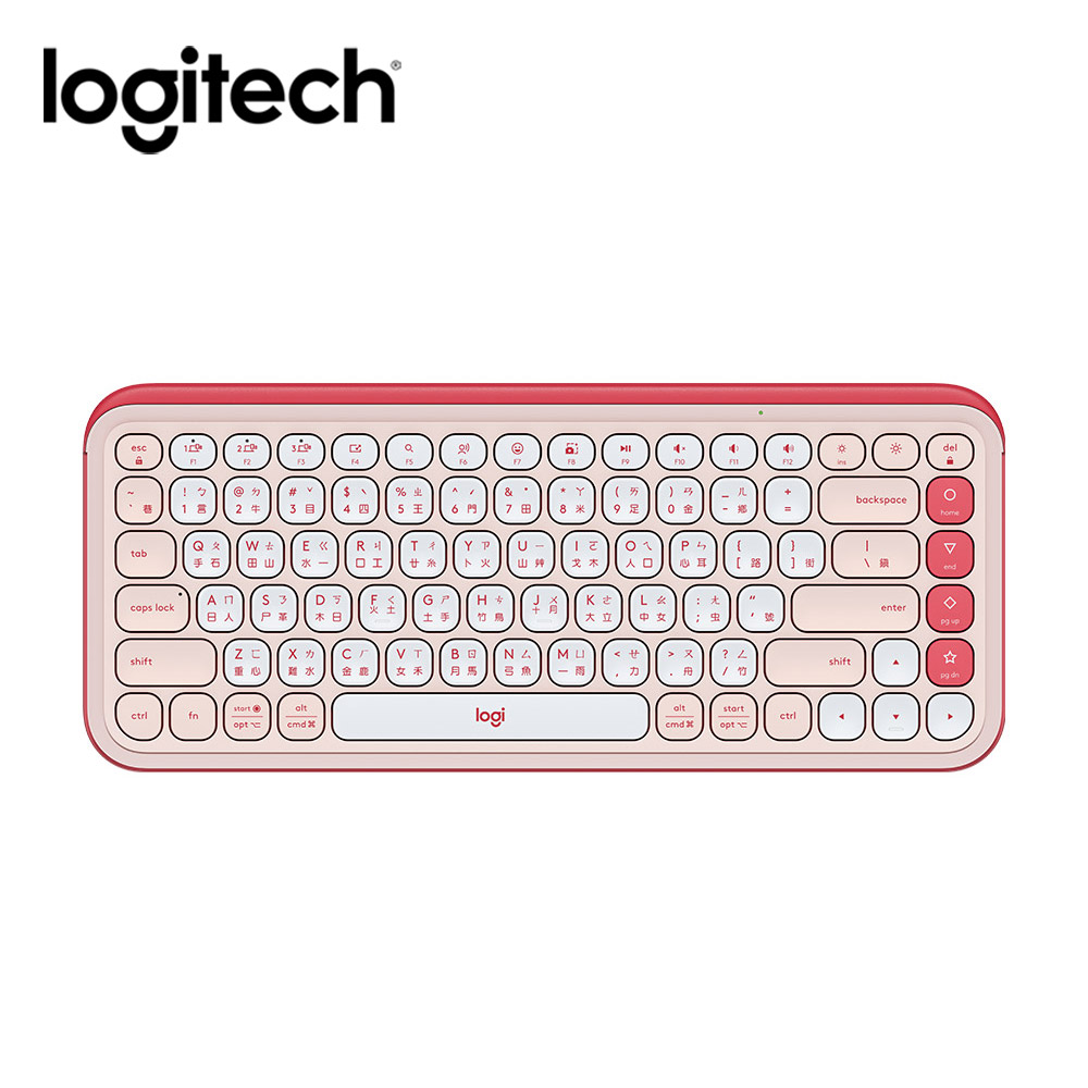 羅技 Logitech POP Icon Keys無線鍵盤-蜜糖粉