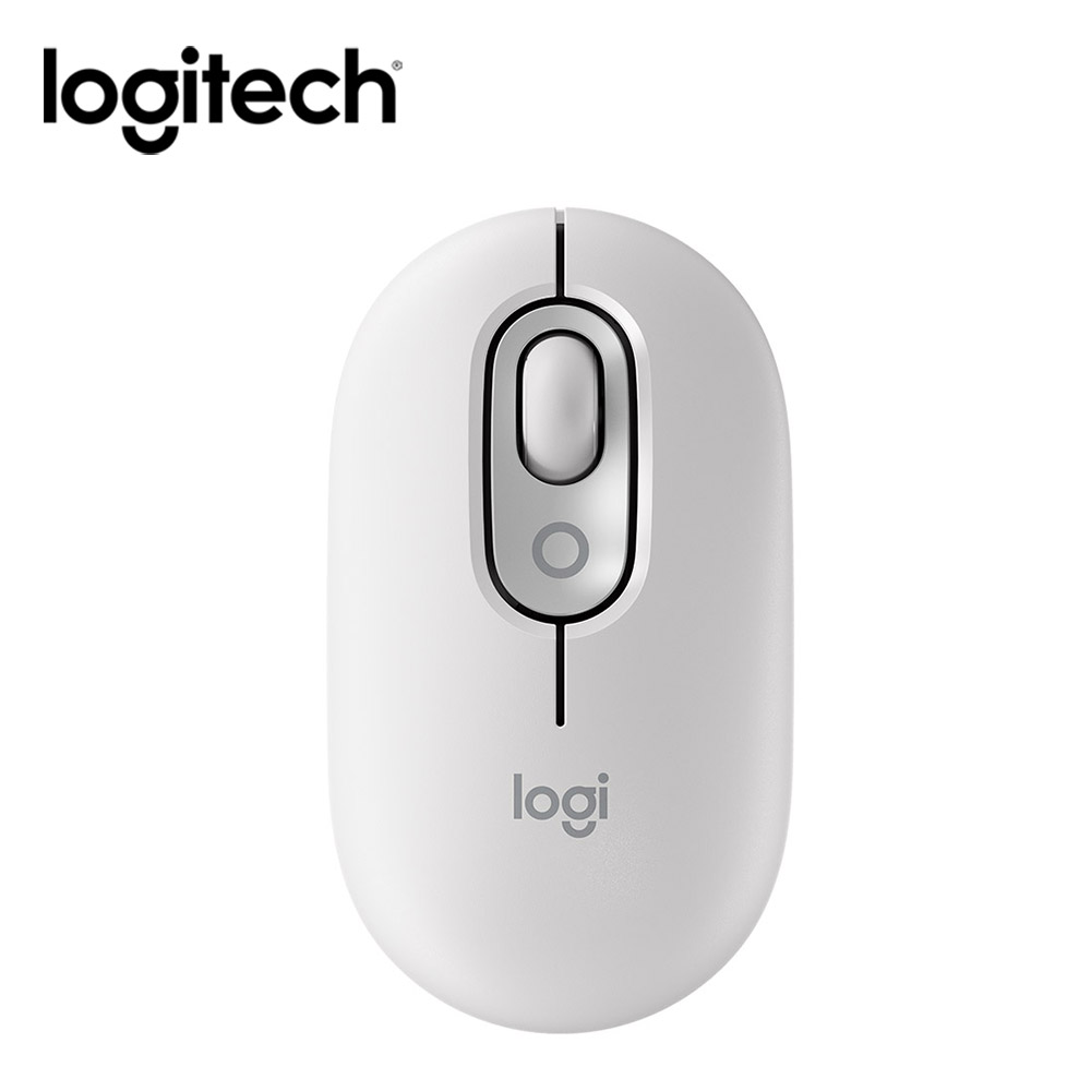 羅技 Logitech POP Mouse無線藍牙滑鼠-珍珠白