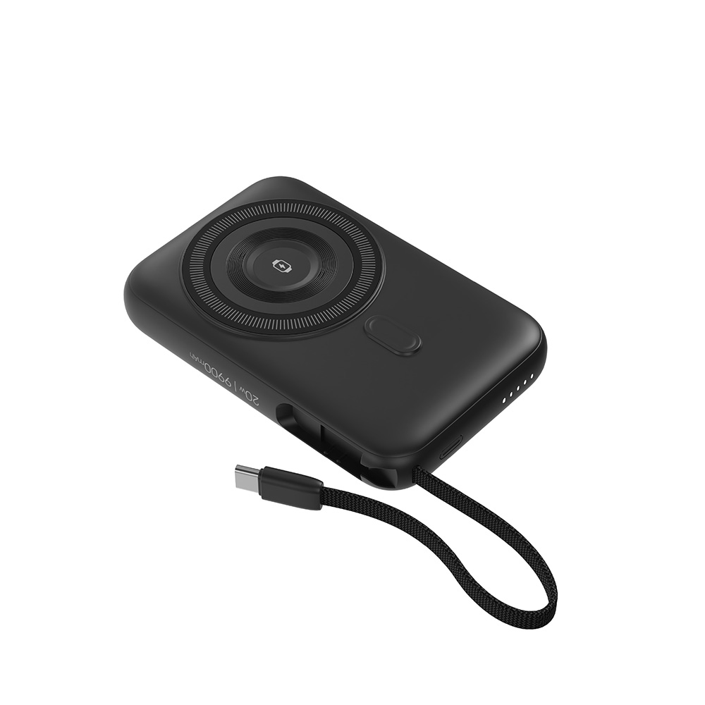 SEEK 3合1磁吸充固態行動電源9900mAh-黑
