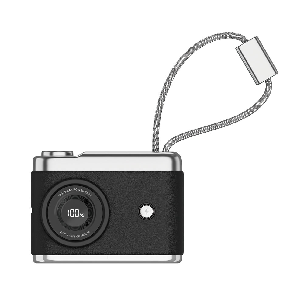 Esense 相機造型快充行動電源10000mAh-黑