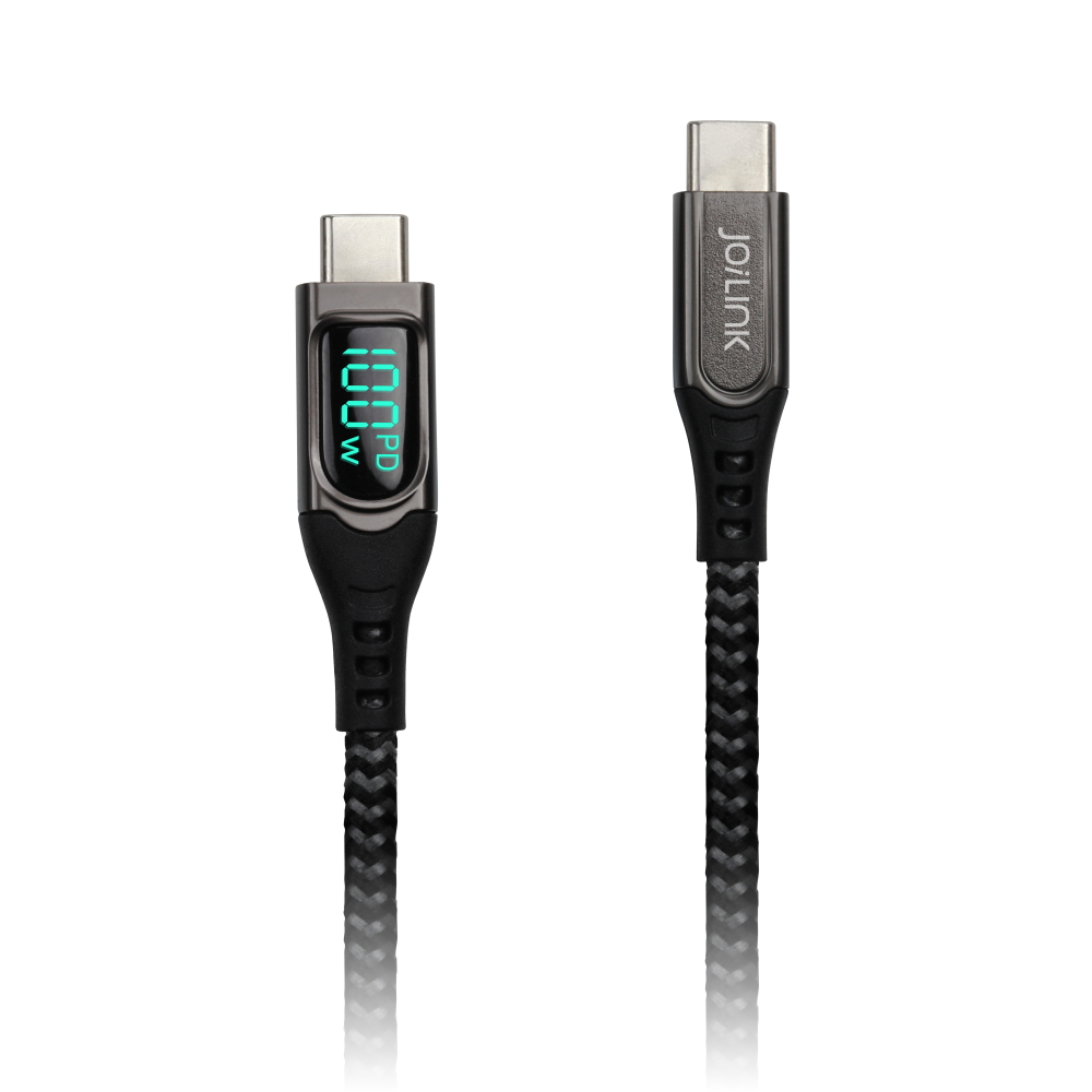 INTOPIC Type-C 100W PD數位顯示充電線2M