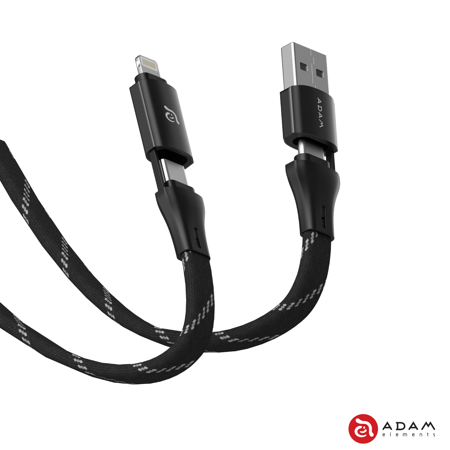 ADAM MF401 60W四合一磁吸充電線-黑
