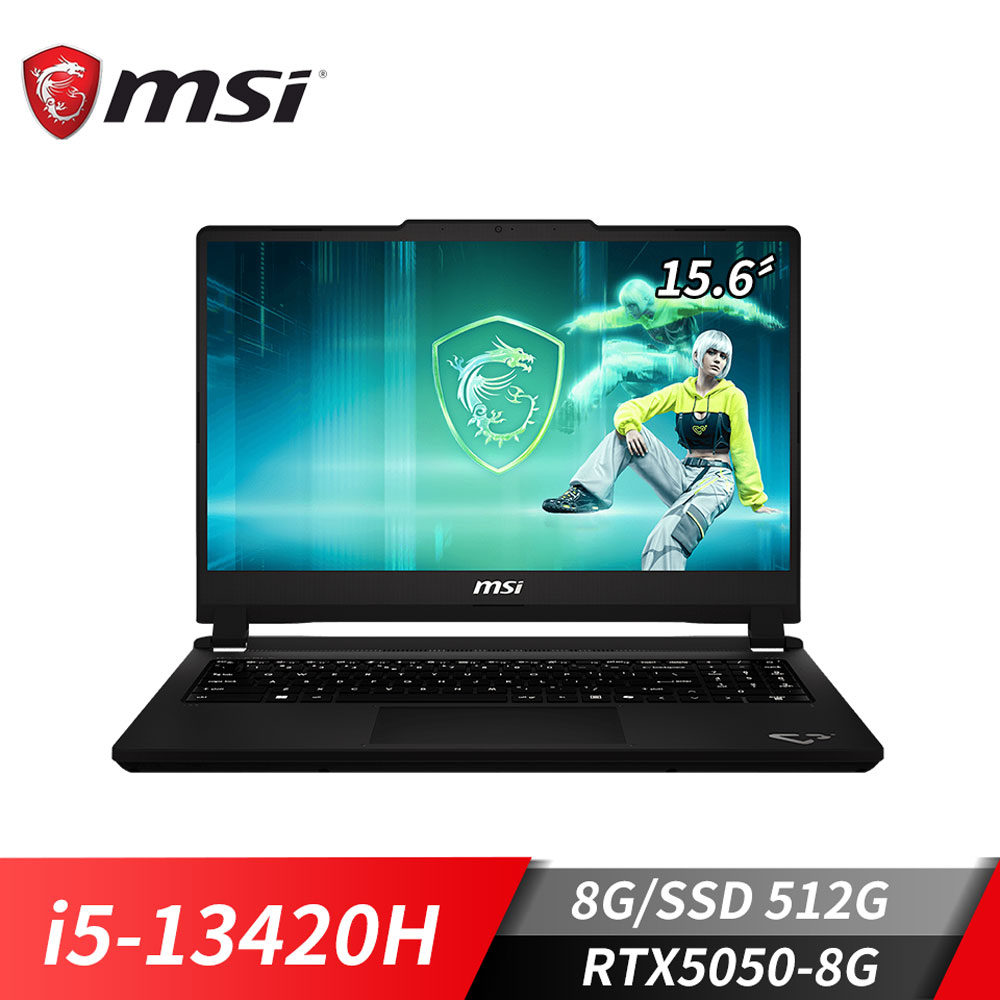 微星MSI Cyborg 15 電競筆電 (i5-13420H/8G/512G SSD/RTX5050-8G/Win11)