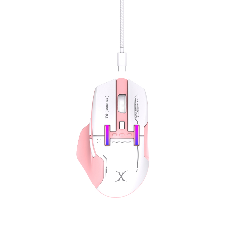 FOXXRAY哨衛者無線三模電競滑鼠-粉
