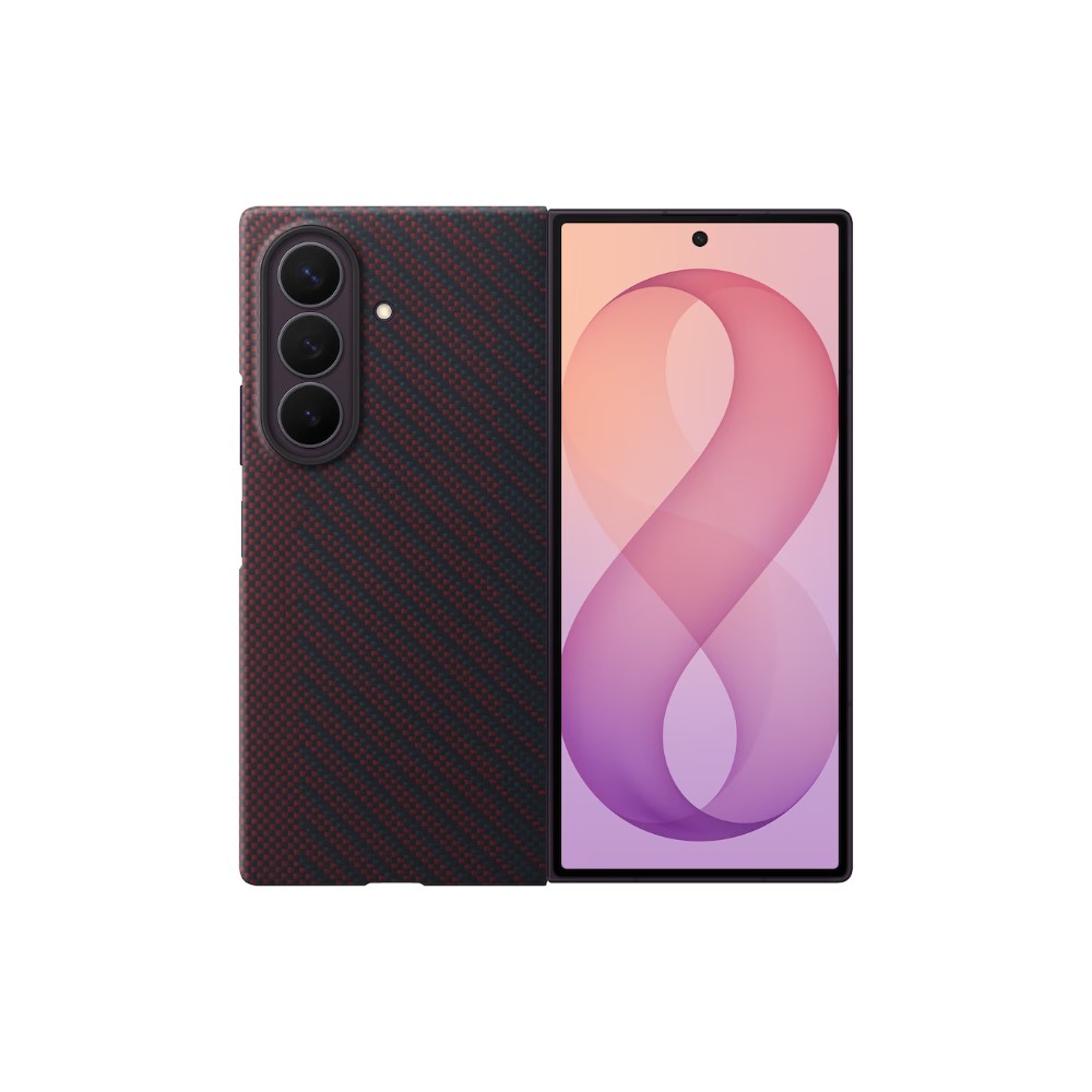 SAMSUNG Fold8 Ultra 碳纖維磁吸保護殼-紅