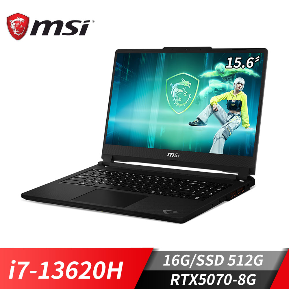 微星MSI Cyborg 15 Max 電競筆電 (i7-13620H/16G/512G SSD/RTX5070-8G/Win11)