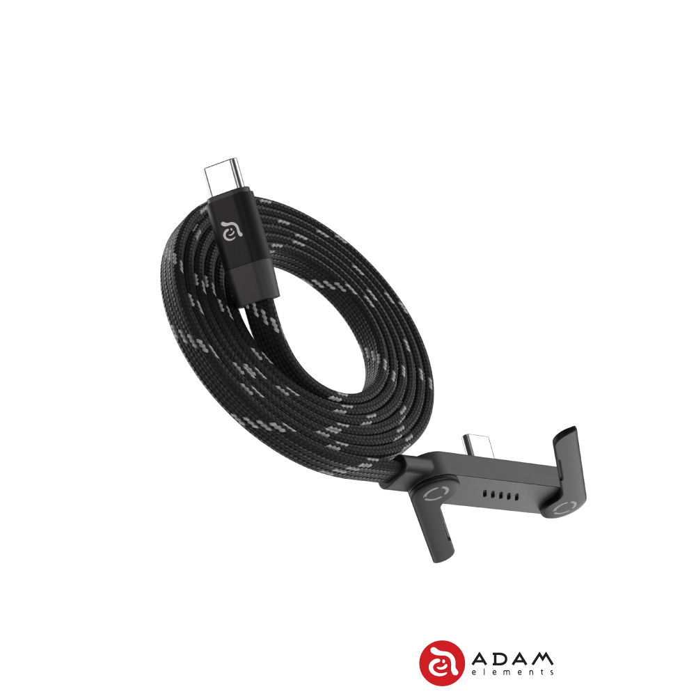ADAM iLinio FS120 支架磁吸線1.2M-黑