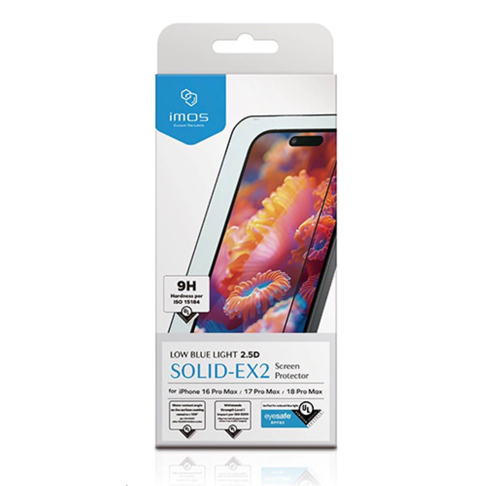 imos i18 Pro Max 低藍光玻璃保護貼