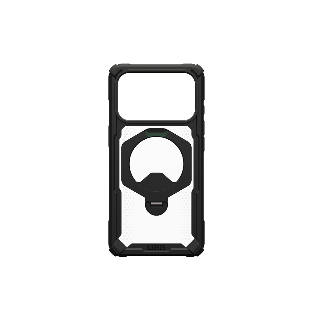 UAG i18 Pro Max 磁吸支架經典殼-透明黑圈