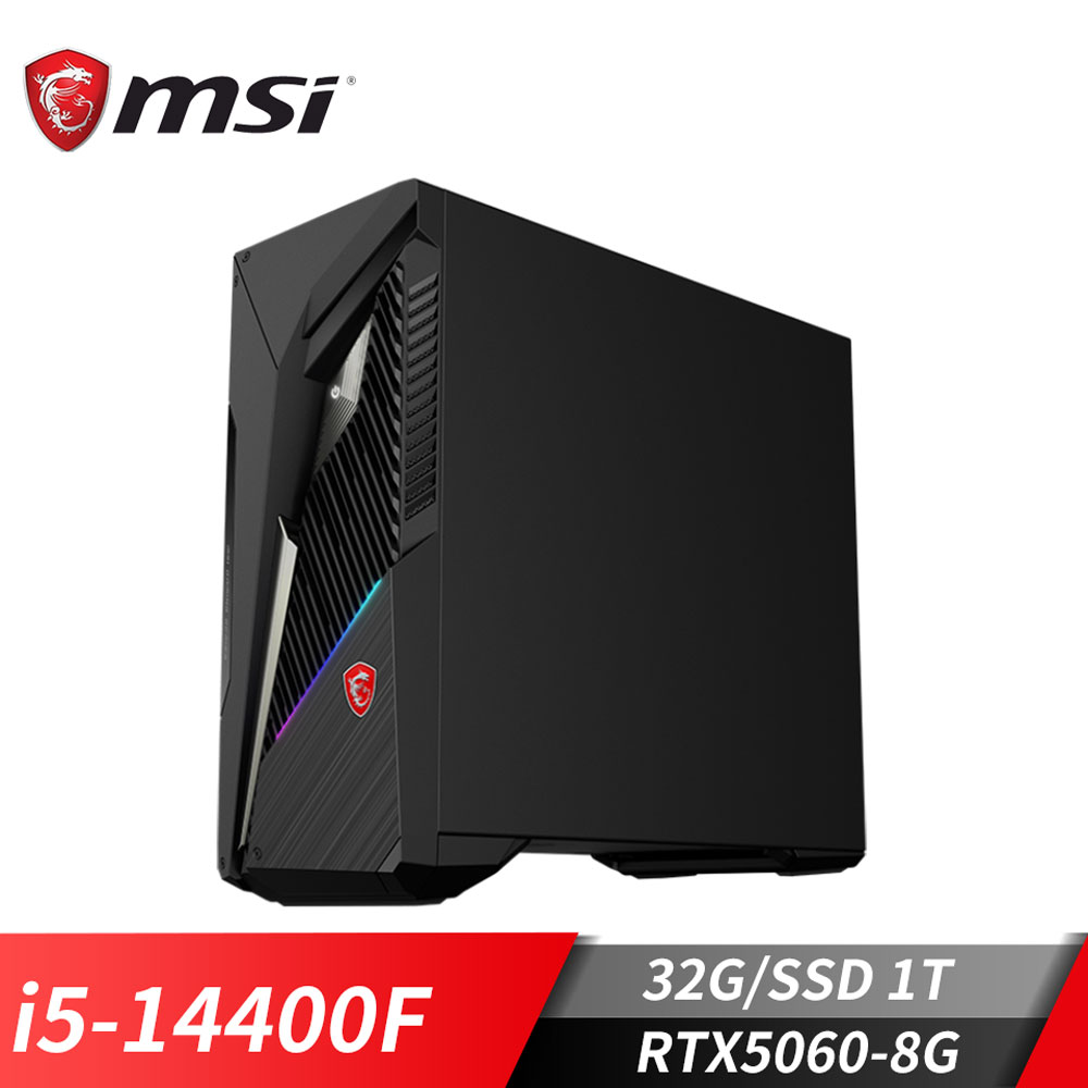 微星MSI Infinite S3 RTX5060 電競桌機 (i5-14400F/32G/1T SSD/RTX5060-8G/Win11)