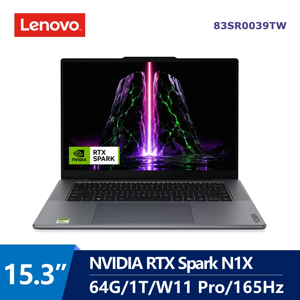 聯想 Lenovo Yoga AI觸控超算力筆電 15.3" (NVIDIA RTX Spark N1X/64G/1T/RRTX/W11 Pro)