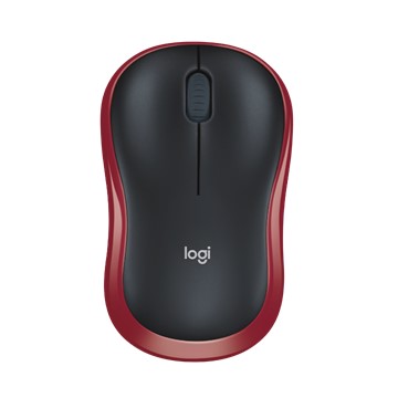 燦坤獨家｜羅技 Logitech M185 無線滑鼠 黑紅色