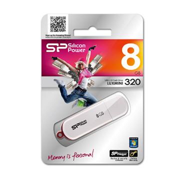 【8G】廣穎 Silicon-Power Luxmini 320 隨身碟(白)