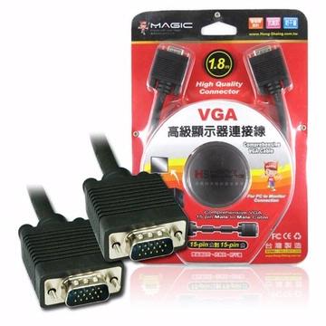 MAGIC VGA 15pin公對15pin公高級顯示器連接線-1.8M