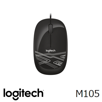 羅技Logitech M105 有線滑鼠 黑