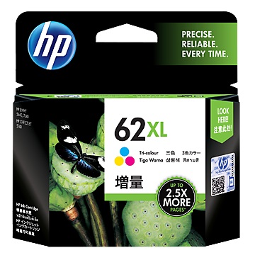 惠普HP 62XL 高容量彩色墨水匣
