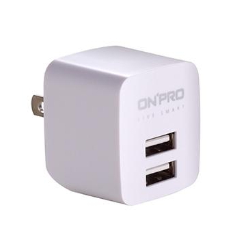 ONPRO USB雙埠電源供應器-白