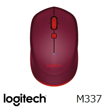 Logitech羅技 M337 藍牙滑鼠 紅