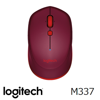 Logitech羅技 M337 藍牙滑鼠 紅