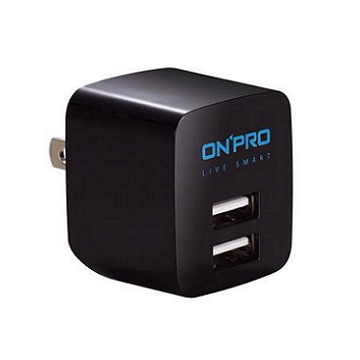 ONPRO USB雙埠電源供應器-黑