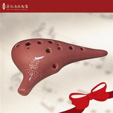 南投鼎記 中音C調12孔陶笛 粉紅色