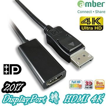 amber DisplayPort轉4K HDMI訊號轉換器