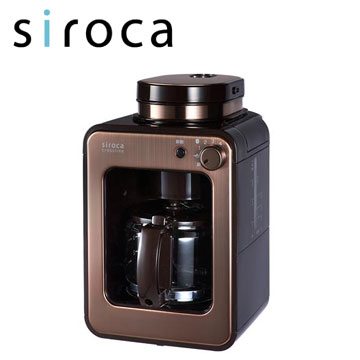 (福利品)SIROCA自動研磨咖啡機-金色