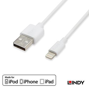 LINDY Apple認證Lightning轉USB傳輸線 1M