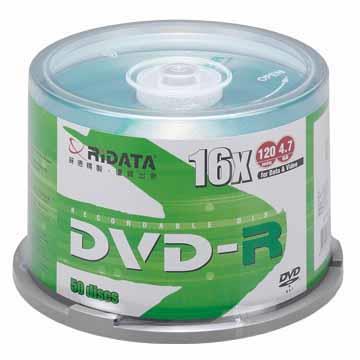RIDATA 光碟片16X DVD-R&#47;50片桶裝