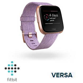 【特別款】Fitbit Versa 智慧手錶 - 玫瑰金錶框淡紫編織紋錶帶