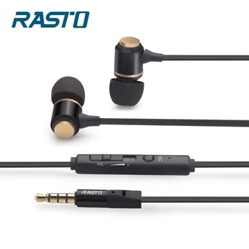 RASTO RS2黑金爵士鋁製入耳式耳機-黑