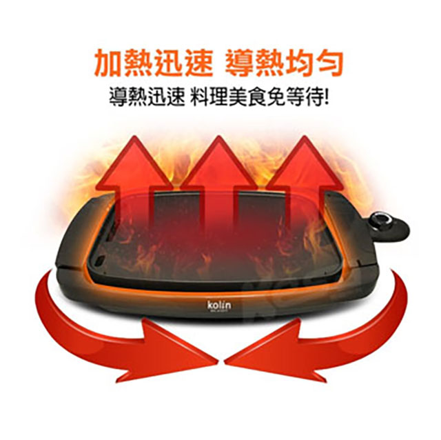 歌林Kolin電熱式雙面電烤盤煎盤燒烤盤鐵板燒 - 細節圖 3