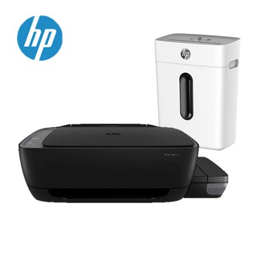 HP辦公入門組 | 惠普 HP InkTank 310 相片連供事務機+HP 8張提頭式碎段狀碎紙機